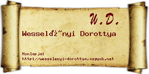 Wesselényi Dorottya névjegykártya